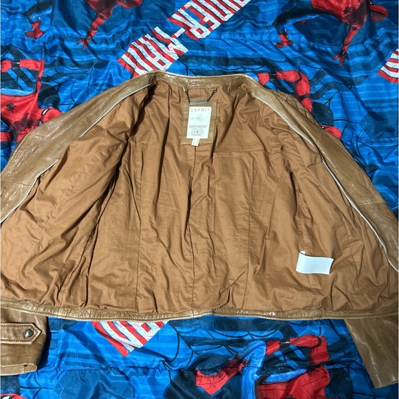 Vintage Esprit Distressed Lamb Leather Jacket - Picture 5 of 8